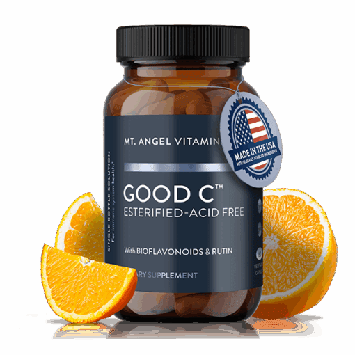 Mt. Angel Vitamins Good C - Esterified-Acid Free with Bioflavonoids & Rutin 60 Capsules