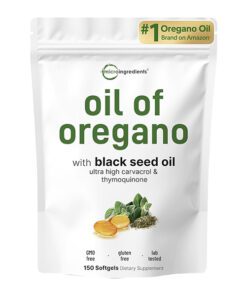 Micro Ingredients Oil of Oregano with Black Seed Oil 150 Softgels